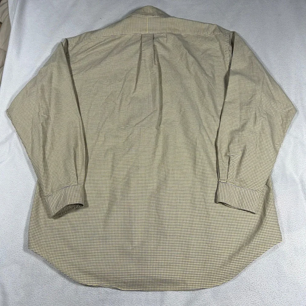 Polo Ralph Lauren Button Down Mens XL Yellow Check Blake Cotton Flesh Pony
